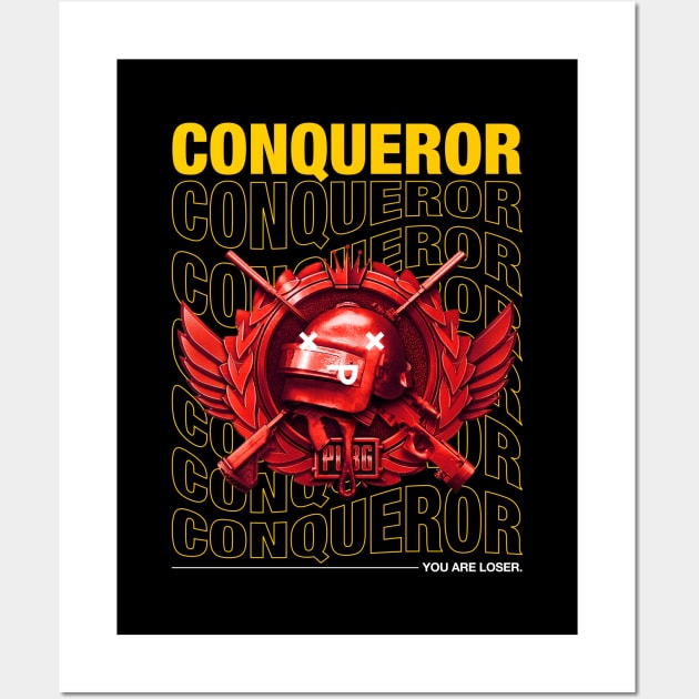 Conqueror Tier PUBG Wall Art by happymonday